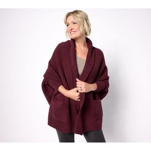 Barefoot Dreams Burgundy Shawl Cardigan